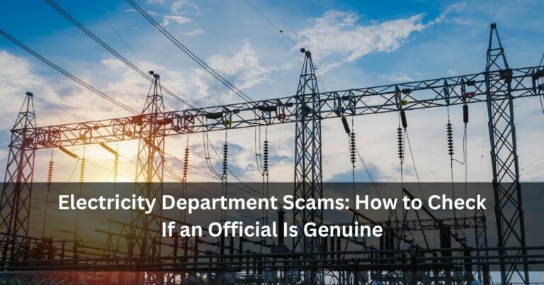 Electricity Department Scams: How to Check If an Official Is Genuine