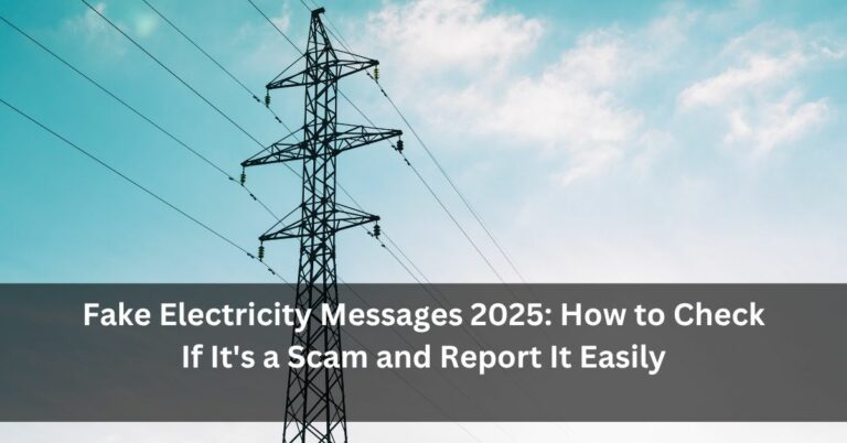 Fake Electricity Messages 2025: How to Check If It’s a Scam and Report It Easily